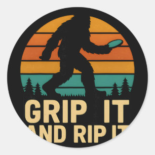 Sticker Rond Poignée Rétro Vintage Bigfoot Disc Golf Et Lancer