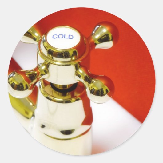 Sticker Rond Poignée transversale de Faucet (Devant)