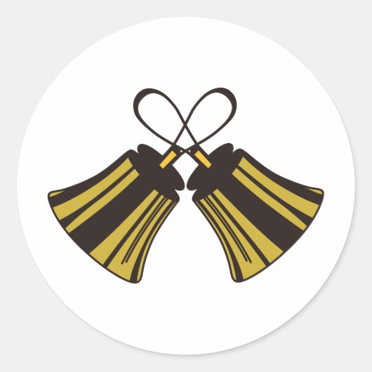 Sticker Rond Poignées croisées (Devant)