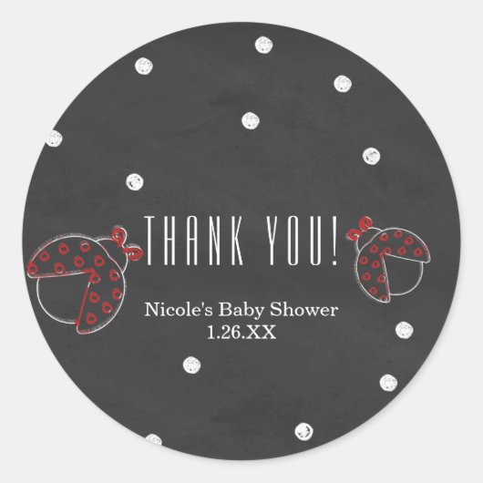 Sticker Rond Poignées de tableau de bord Ladybug Chalk Favorise (Devant)