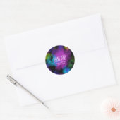Sticker Rond Poignets de maquillage couleur beauté Anniversaire (Enveloppe)