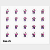 Sticker Rond Poing de protestation de genre (Feuille)