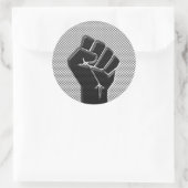 Sticker Rond Poing de solidarité en fibre de carbone (Sac)