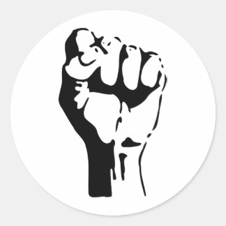 Sticker Rond Poing levé