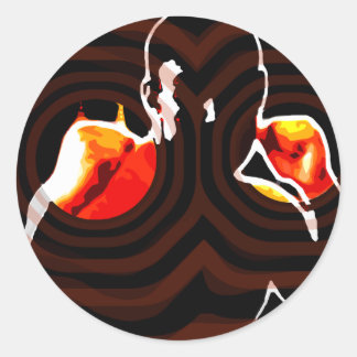 Sticker Rond poings de feu.