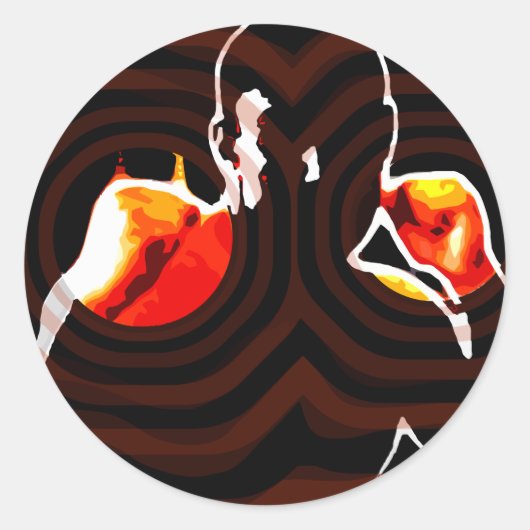 Sticker Rond poings de feu. (Devant)