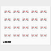 Sticker Rond Poings de HAINE AMOUR personnalisables (Feuille)