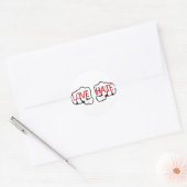 Sticker Rond Poings de HAINE AMOUR personnalisables (Enveloppe)