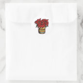 Sticker Rond Poinsettia (Sac)