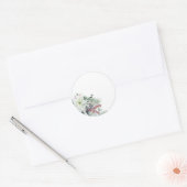 Sticker Rond Poinsettia blanc Pot Mason fait maison (Enveloppe)
