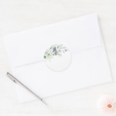 Sticker Rond Poinsettia blanc Pot Mason fait maison (Enveloppe)