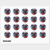 Sticker Rond Poinsettia Daphne (Feuille)