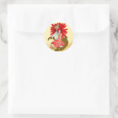 Sticker Rond Poinsettia fille (Sac)