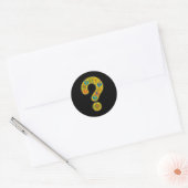 Sticker Rond Point de question Ponctuation d'image Jaune (Enveloppe)