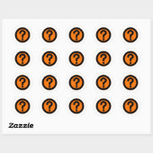 Sticker Rond Point de question Poser la ponctuation du symbole  (Feuille)