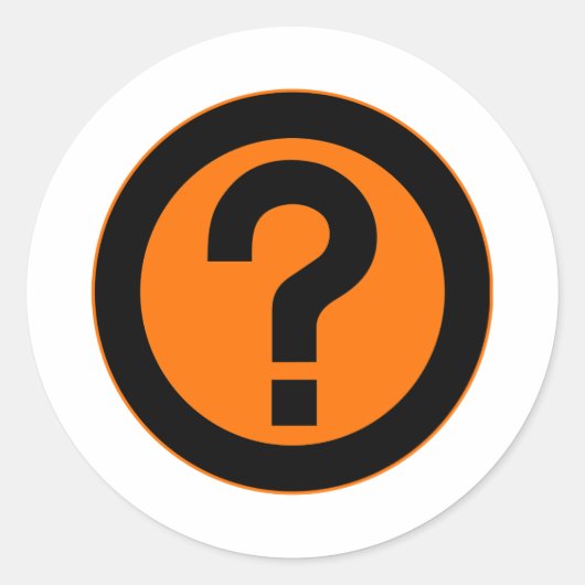 Sticker Rond Point de question Poser la ponctuation du symbole  (Devant)
