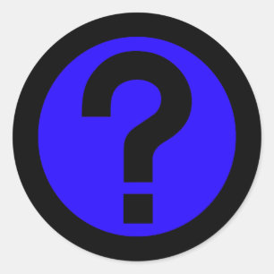 Sticker Rond Point de question Poser la ponctuation du symbole 