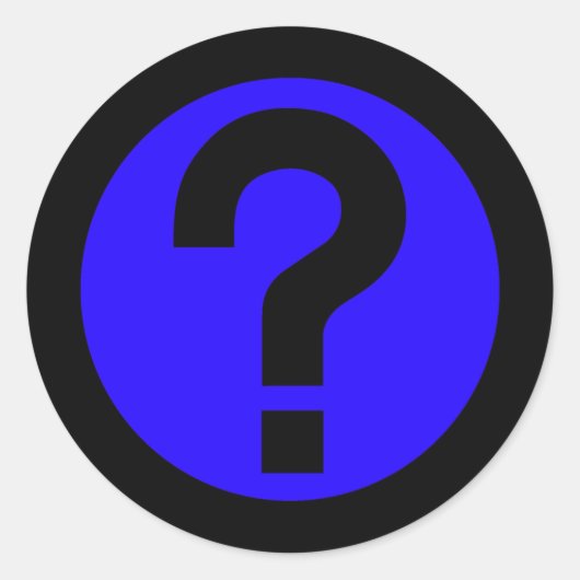 Sticker Rond Point de question Poser la ponctuation du symbole  (Devant)