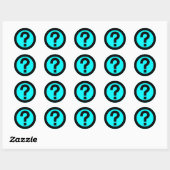 Sticker Rond Point de question Poser la ponctuation du symbole (Feuille)