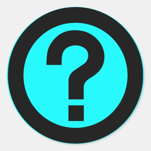 Sticker Rond Point de question Poser la ponctuation du symbole (Devant)