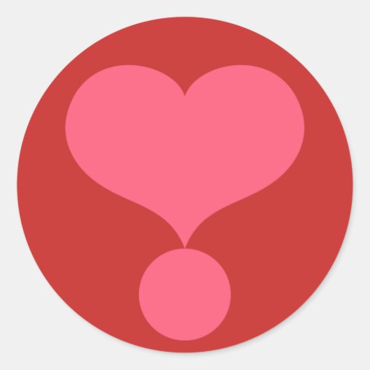 Sticker Rond Point d'exclamation en forme de coeur (Devant)