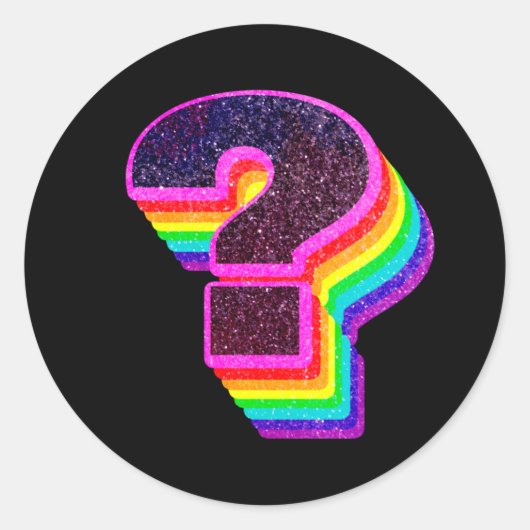 Sticker Rond Point d'interrogation coloré ? (Devant)