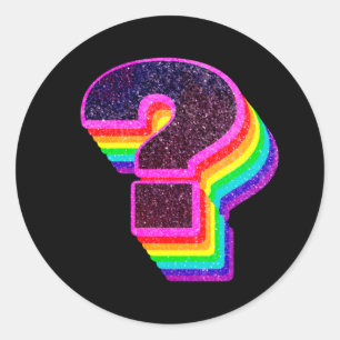 Sticker Rond Point d'interrogation coloré ?