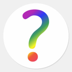Sticker Rond Point d'interrogation Rainbow