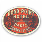 Sticker Rond Point Hotel Paris Chaps Elysees (Devant)