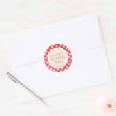 Sticker Rond Point Polka blanc rouge (Enveloppe)