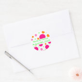 Sticker Rond Point Polka multicolore (Enveloppe)