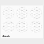 Sticker Rond Point Polka Noir Et Blanc (Feuille)