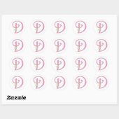 Sticker Rond Point Polka Rose ・ D (Feuille)