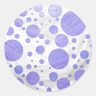 Sticker Rond Point Polka Soleil Violet