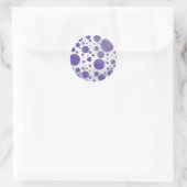 Sticker Rond Pointe Polka Smear Blueberry (Sac)