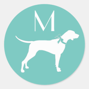 Sticker Rond Pointer Chien Chien Chiot Anglais Setter