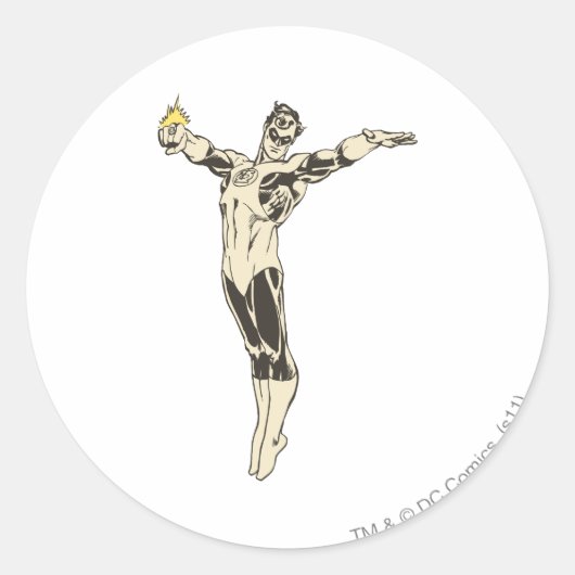 Sticker Rond Pointes de lanterne verte (Devant)