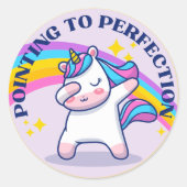 Sticker Rond Pointeur à la perfection (Devant)
