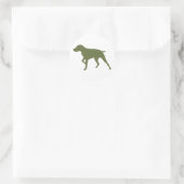 Sticker Rond Pointeur à poils courts allemand (Sac)