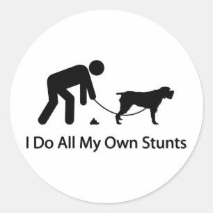 Sticker Rond Pointeur à poils durs