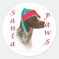 Pointeur court allemand Père Noël Paws