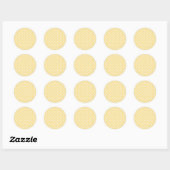 Sticker Rond Pointillisme Classique Blanc - Jaune Canari (Feuille)