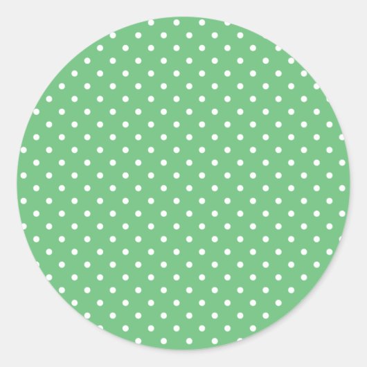 Sticker Rond Pointillisme Classique Blanc - Vert Été (Devant)