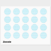 Sticker Rond Points Aqua Bleu (Feuille)