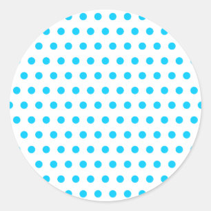 Sticker Rond Points Aqua Bleu