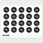 Sticker Rond Points Arc-en-ciel Noir heureux Motif d'anniversai (Feuille)
