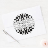 Sticker Rond Points & Carrés / noir blanc + vos idées (Enveloppe)