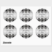 Sticker Rond Points & Carrés / noir blanc + vos idées (Feuille)
