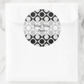Sticker Rond Points & Carrés / noir blanc + vos idées (Sac)