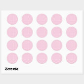 Sticker Rond Points classiques Blanc - Rose clair (Feuille)